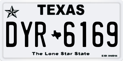 TX license plate DYR6169