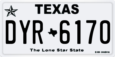 TX license plate DYR6170