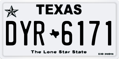 TX license plate DYR6171