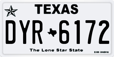 TX license plate DYR6172