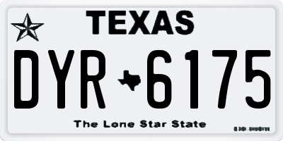TX license plate DYR6175