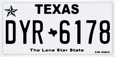 TX license plate DYR6178
