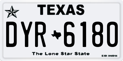 TX license plate DYR6180