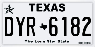 TX license plate DYR6182