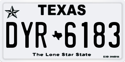 TX license plate DYR6183