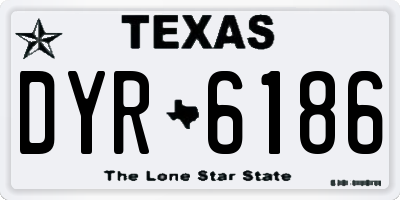 TX license plate DYR6186
