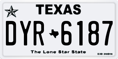 TX license plate DYR6187