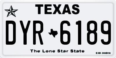 TX license plate DYR6189