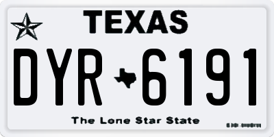 TX license plate DYR6191