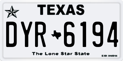 TX license plate DYR6194