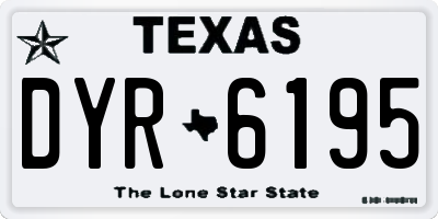 TX license plate DYR6195