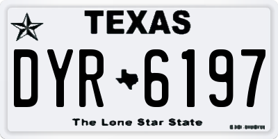TX license plate DYR6197