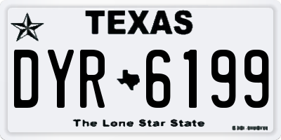 TX license plate DYR6199