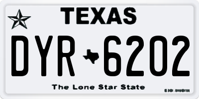 TX license plate DYR6202