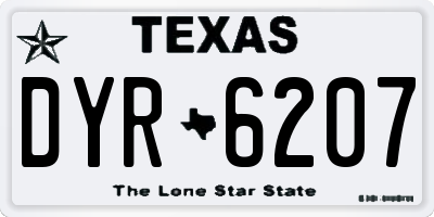 TX license plate DYR6207