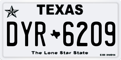 TX license plate DYR6209