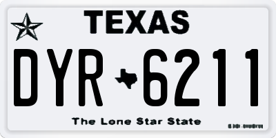 TX license plate DYR6211