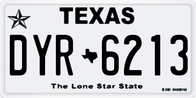 TX license plate DYR6213