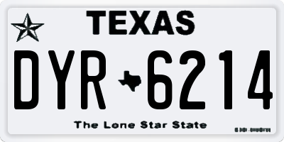 TX license plate DYR6214