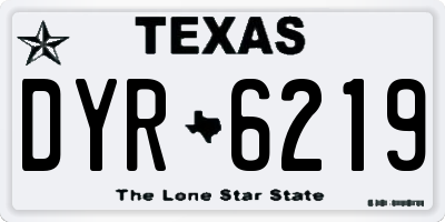 TX license plate DYR6219
