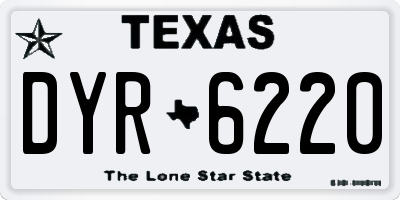 TX license plate DYR6220
