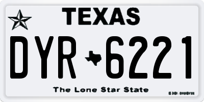 TX license plate DYR6221