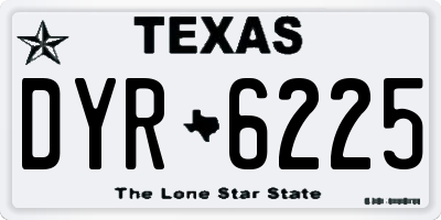 TX license plate DYR6225