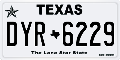 TX license plate DYR6229