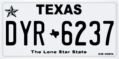TX license plate DYR6237