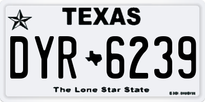 TX license plate DYR6239