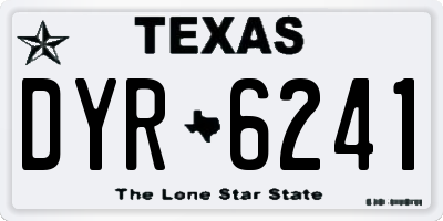 TX license plate DYR6241