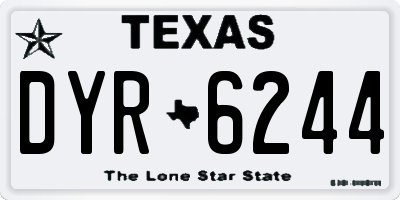 TX license plate DYR6244