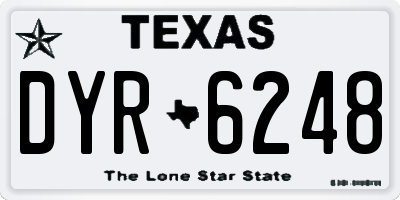TX license plate DYR6248