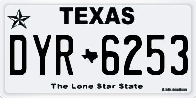 TX license plate DYR6253