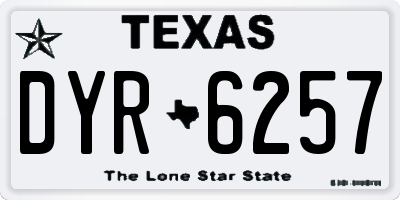TX license plate DYR6257