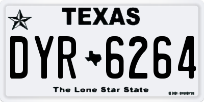 TX license plate DYR6264