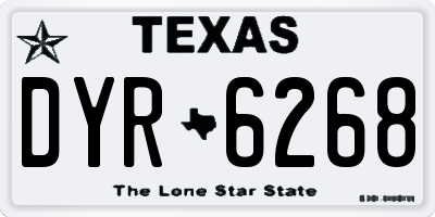 TX license plate DYR6268