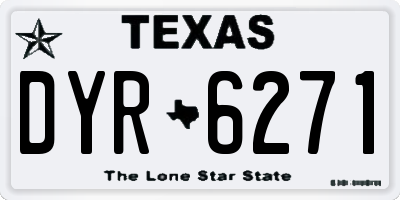 TX license plate DYR6271
