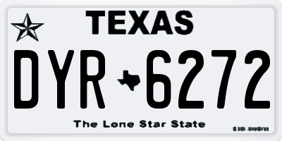 TX license plate DYR6272