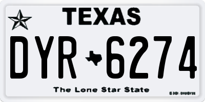 TX license plate DYR6274
