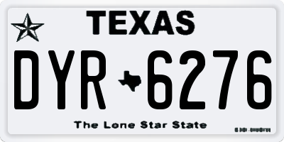 TX license plate DYR6276