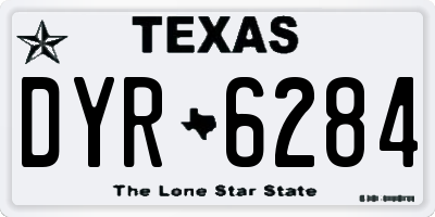 TX license plate DYR6284