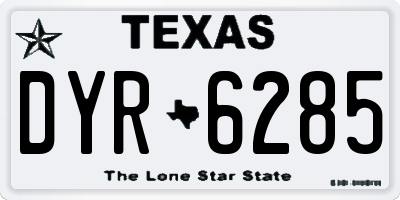 TX license plate DYR6285
