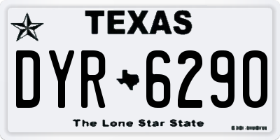 TX license plate DYR6290