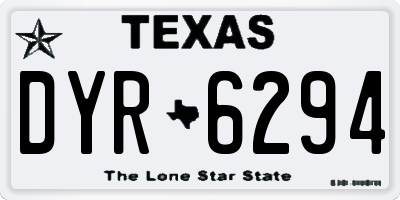 TX license plate DYR6294