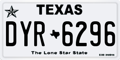 TX license plate DYR6296