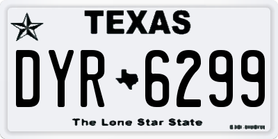TX license plate DYR6299