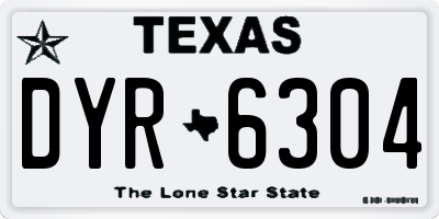 TX license plate DYR6304
