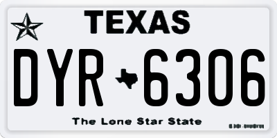 TX license plate DYR6306