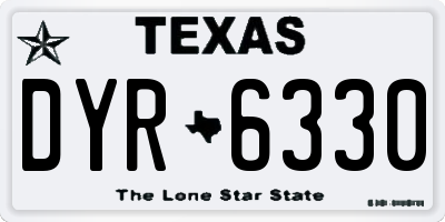 TX license plate DYR6330